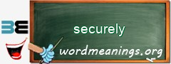 WordMeaning blackboard for securely